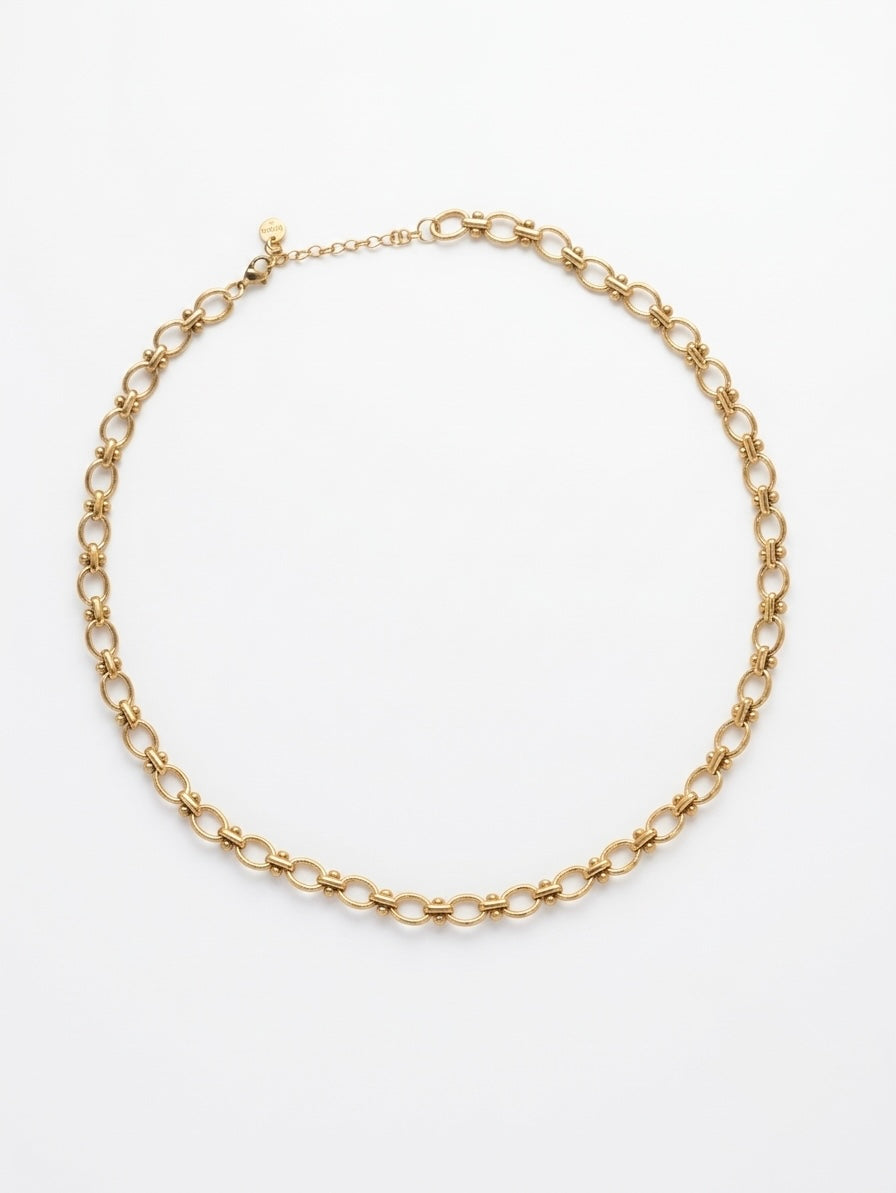 GOLD INDUSTRIAL LINK CHAIN NECKLACE