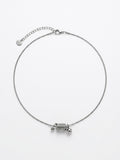SILVER COIL SLIDER SNAKE CHAIN NECKLACE