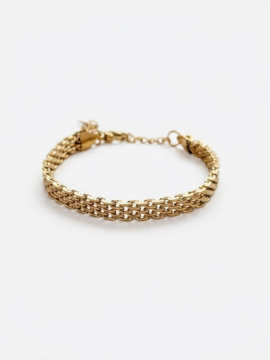 GOLD MESH CHAIN BRACELET