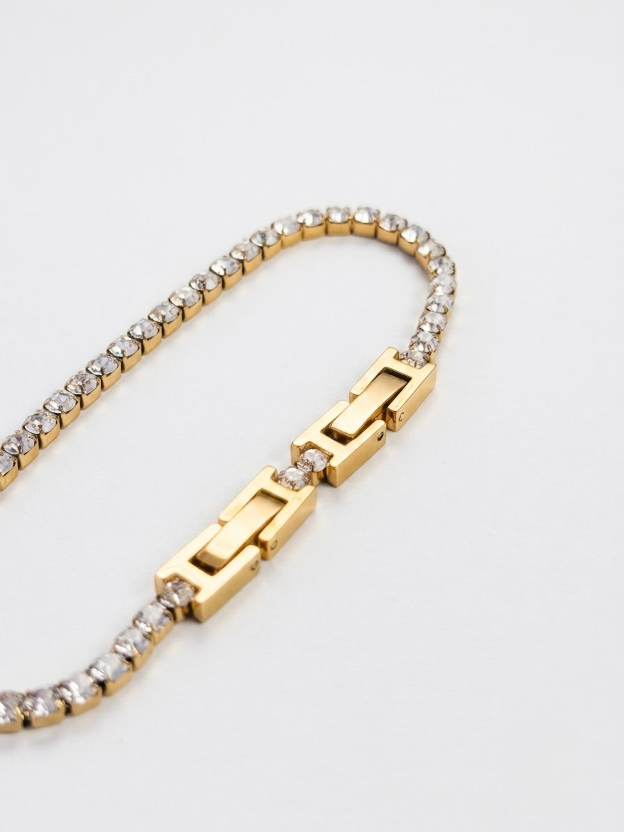 GOLD ADJUSTABLE TENNIS BRACELET