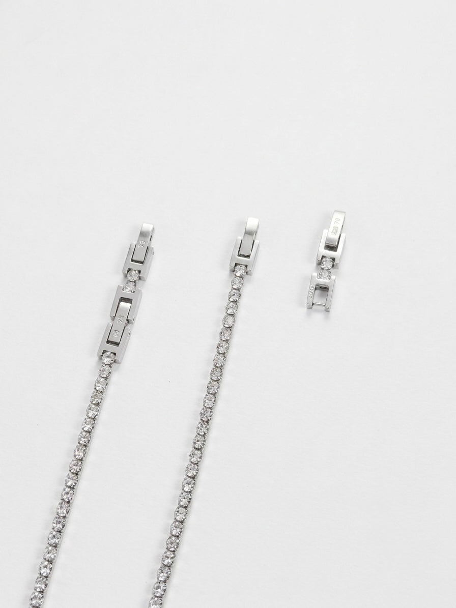 SILVER ADJUSTABLE TENNIS BRACELET