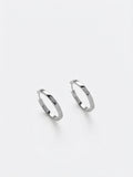 CLASSIC SILVER SLEEK HOOP EARRINGS