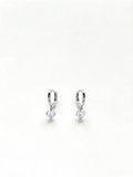 SOLITAIRE ZIRCON DROP HUGGER HOOPS