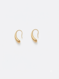 SILVER TEARDROP HOOK EARRINGS