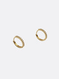 GOLD PAVÉ HUGGER HOOP EARRINGS