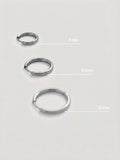 SILVER MINIMAL HOOP EARRINGS