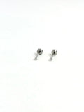 SILVER CUBIC ZIRCONIA FLAT BACK STUDS
