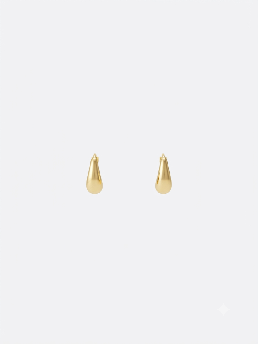 GOLD MOLTEN HUGGER HOOPS