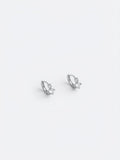 SILVER DUO STARBURST ZIRCON HUGGER HOOPS