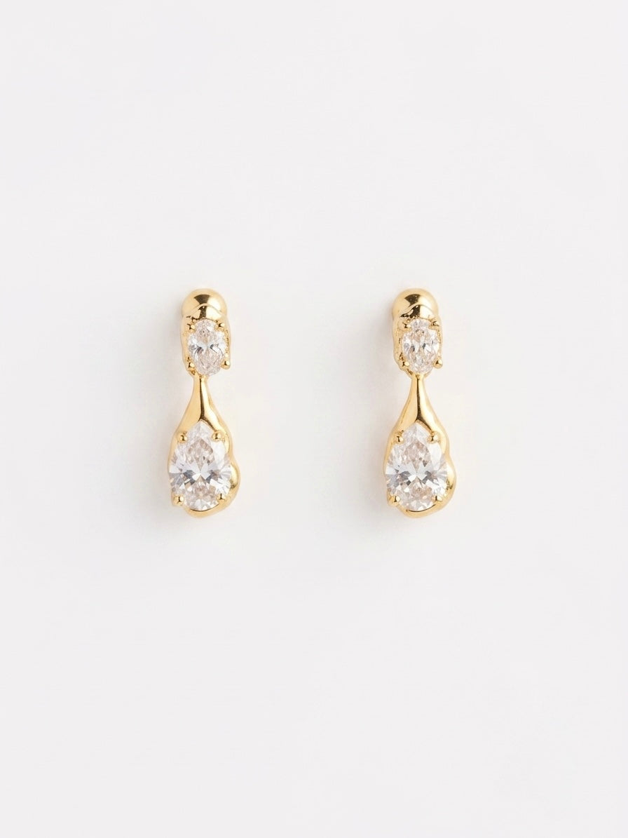 ZIRCONIA TEARDROP EARRINGS