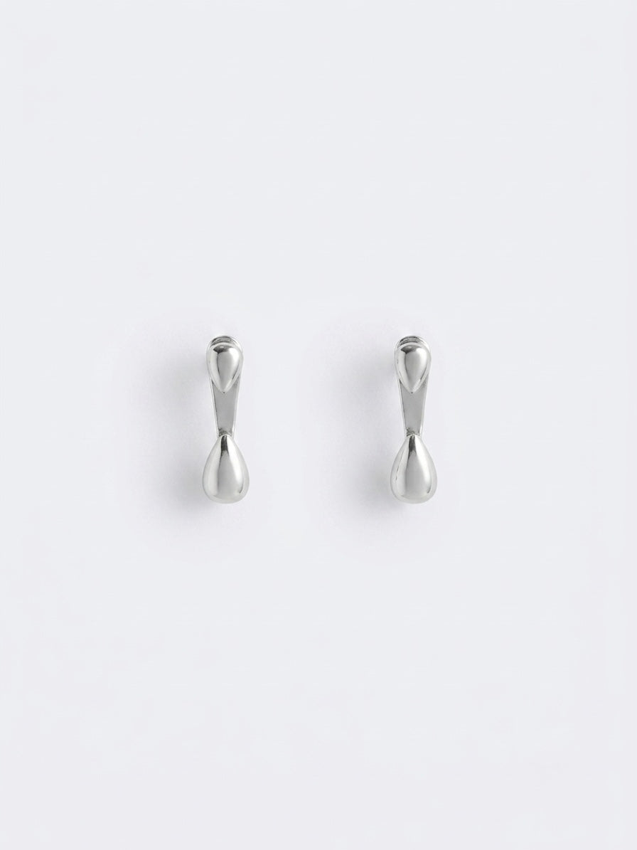 SILVER DOUBLE TEARDROP JACKET EARRINGS