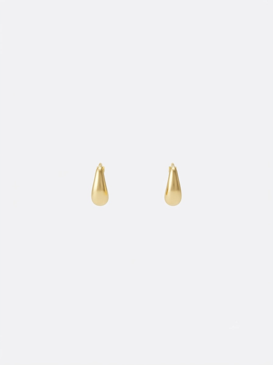 GOLD MOLTEN HUGGER HOOPS