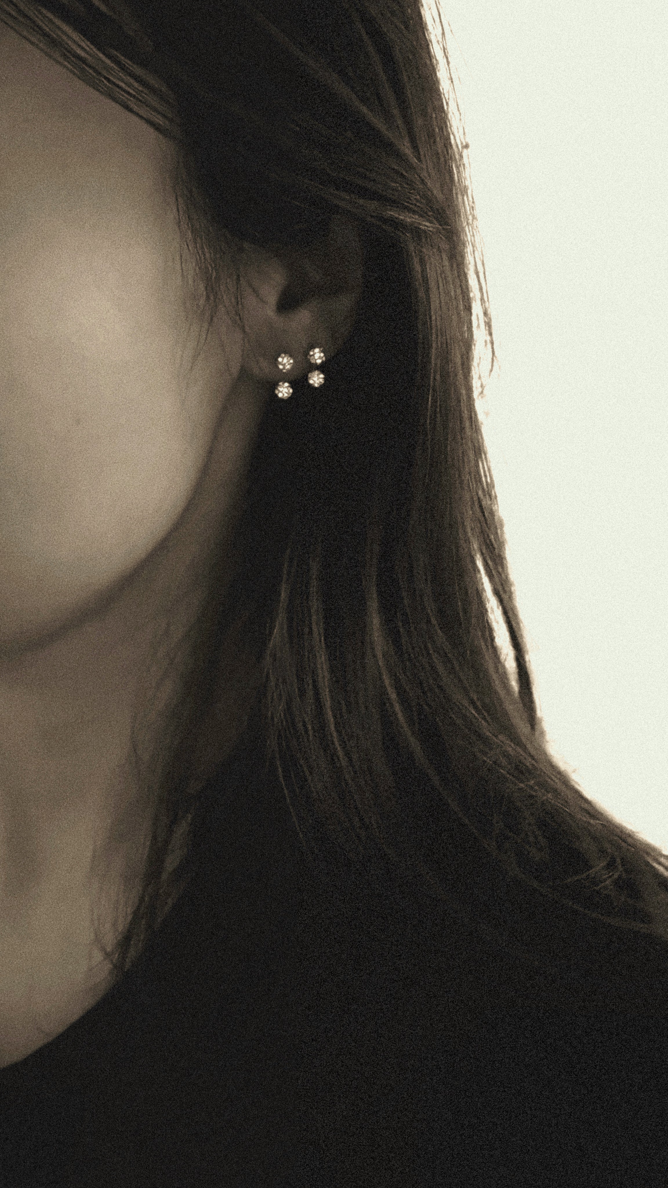 SILVER PAVÉ BALL HORSESHOE HOOP EARRINGS