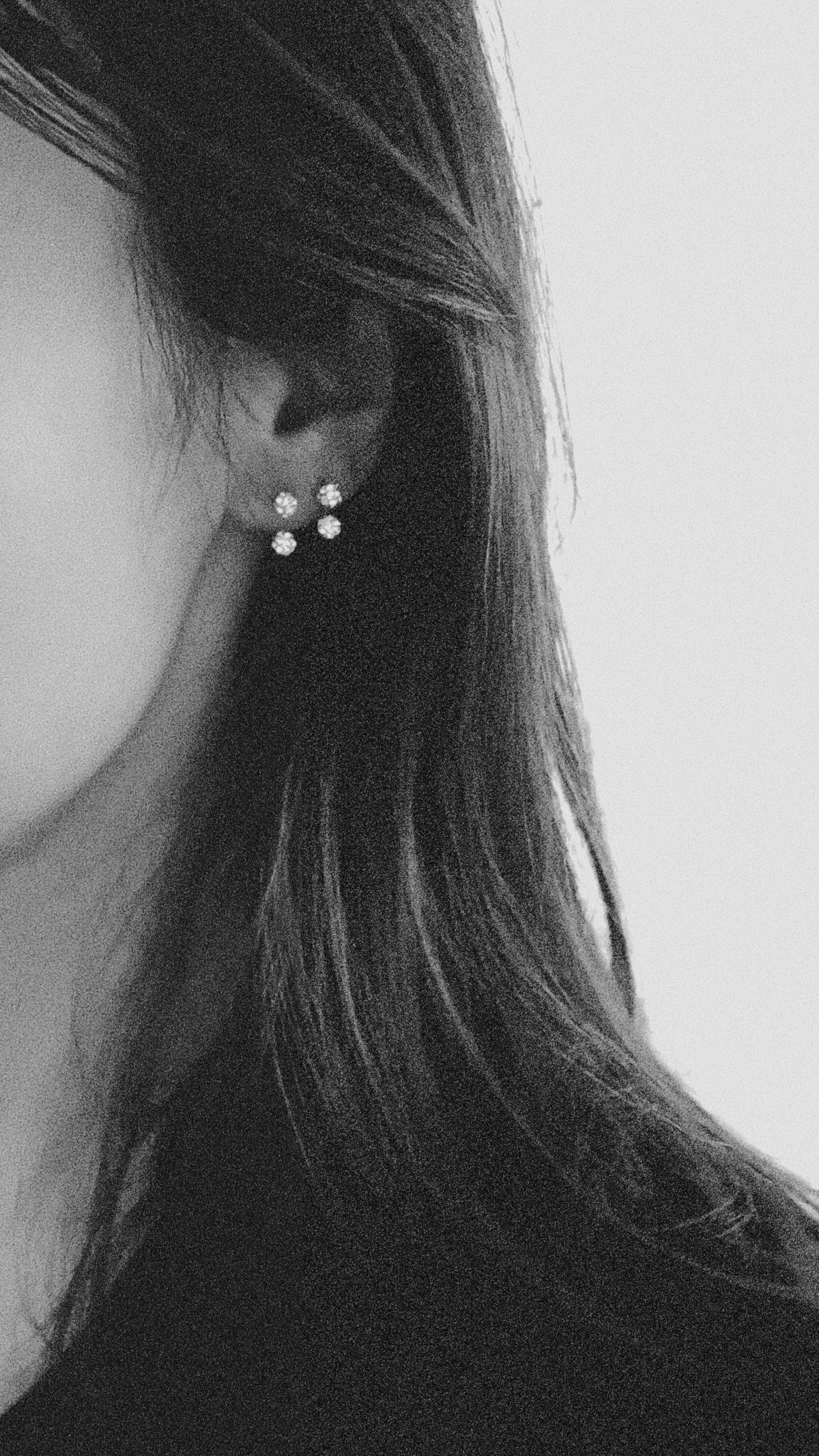SILVER PAVÉ BALL HORSESHOE HOOP EARRINGS
