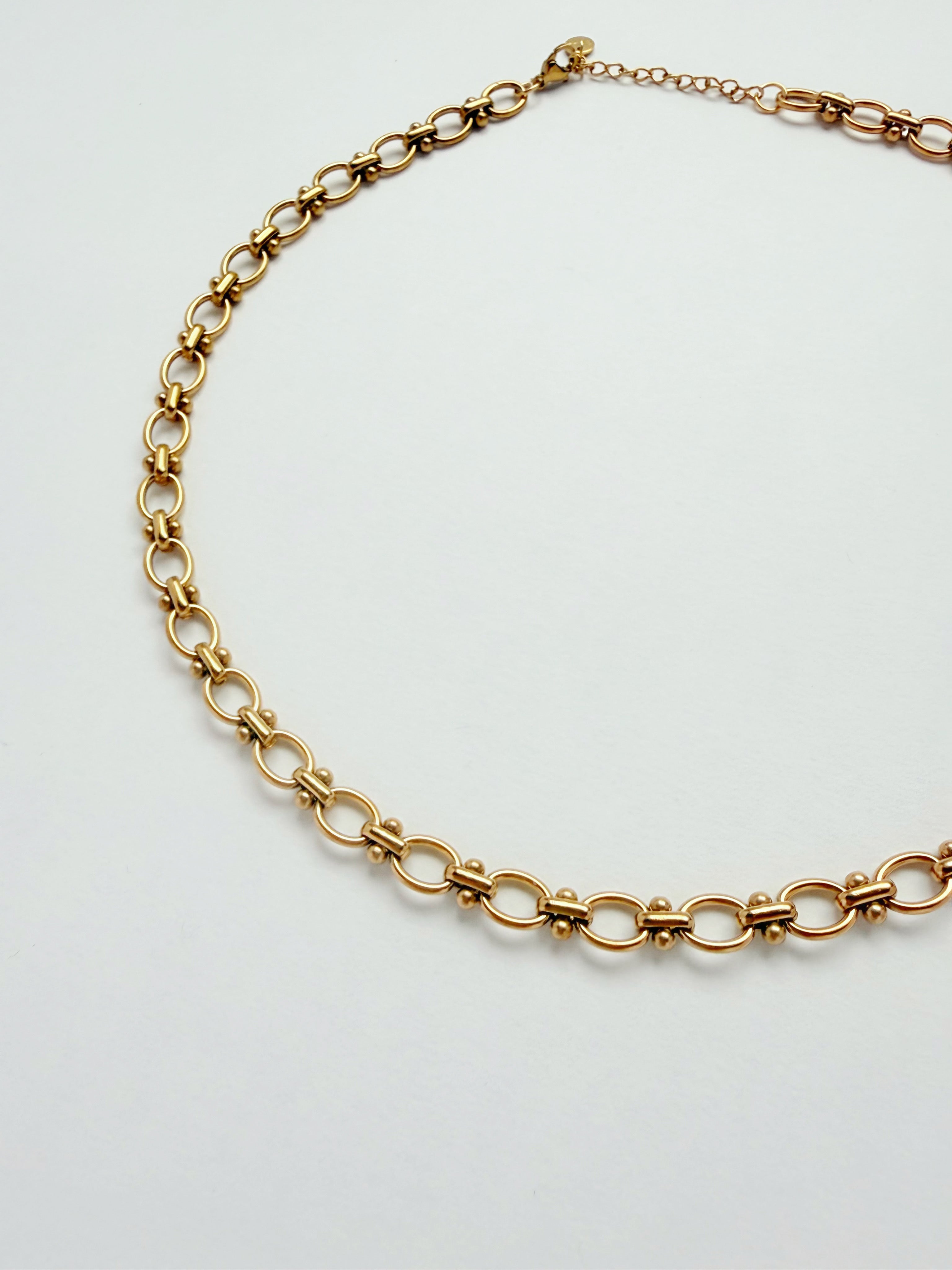 GOLD INDUSTRIAL LINK CHAIN NECKLACE