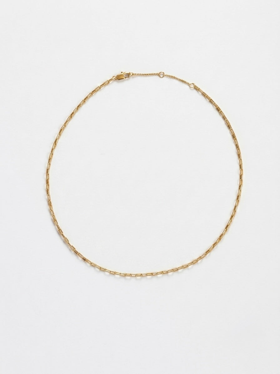 GOLD FINE BOX LINK CHAIN NECKLACE