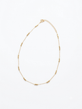 GOLD GEOMETRIC CUBE STATION NECKLACE