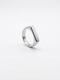 SILVER GEOMETRIC RECTANGLE BAND RING
