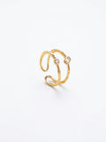 ORGANIC DOUBLE-LAYER OPEN RING