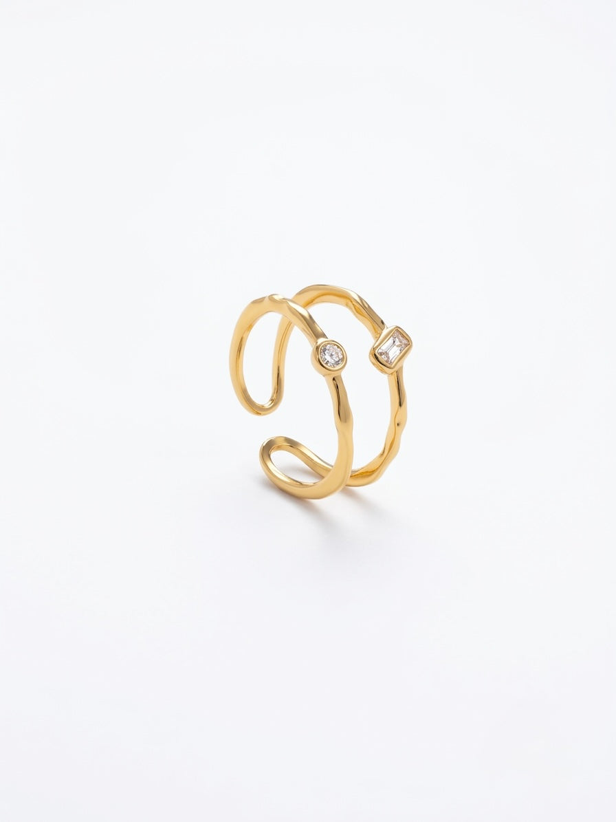 ORGANIC DOUBLE-LAYER OPEN RING