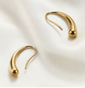 GOLD TEARDROP HOOK EARRINGS