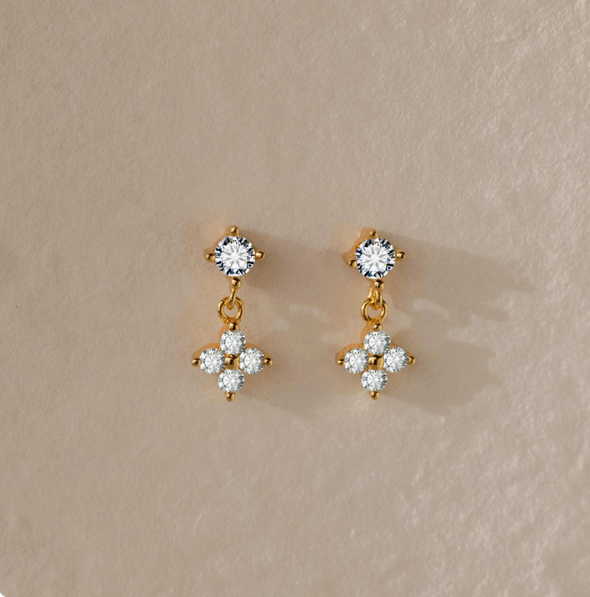 FLOWER DROP EARRINGS